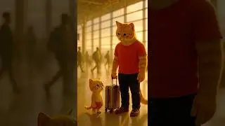 Brave Kitten Builds Robot to Save Airplane! ✈️🐱#shorts