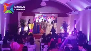 Full-Room Uplighting AND Overhead Lighting for this fashion show