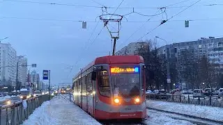Трамвай 5246 по 55 (От пр Луначарского до улица Есенина) 71-631 Ктм 31 по 55!