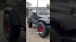 Jeep wrangler JK on 37&rsquo;s with no lift ! Watch full video #jeep #jeepjk #jeepwrangler #37s #jeep2door