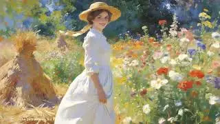 Visual Poems | Monet's Haystacks: A Dance of Fleeting Light | 4K Immersive Art
