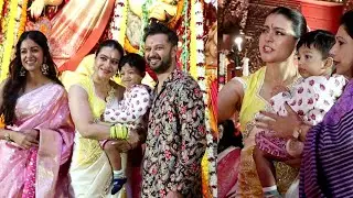 Kajol Carrying Vatsal Sheth Son In Her Arms At Durga Puja 2025