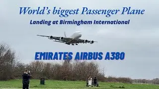 A380 landing at Birmingham BHX