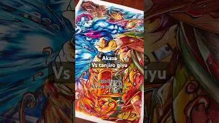 Tanjiro vs Akaza: The Ultimate Showdown (Pen Drawing) #akaza #art #pendrawing #drawing #viral #short