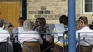 Dad Silsden band in Silsden Jurassic park theme 2018