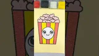 Cute Popcorn ASMR with Colorful Sand 🍿✨ #asmr #satisfying #relaxing
