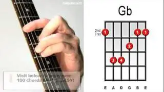 Gb Major - Guitar Chord Lesson - Easy Learn How To Play Bar Chords Tutorial