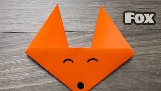 ORIGAMI ANIMAL FACE  :- FOX !! ORIGAMITUTORIAL!!