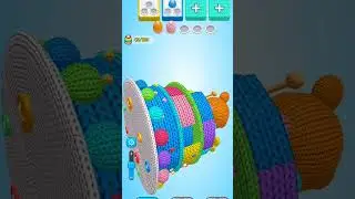 cute teddy bear 🧸 wool 3d games #satisfying #3d #games #knitting  #stressrelief #fungame #wool
