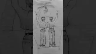 Bond Beyond Words🤌 #bollywood #song #art #drawing #viral #sketch #animeart #love #friends #ytshorts🩶