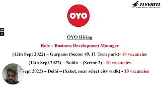 OYO Hiring Criteria For Business Development Manager