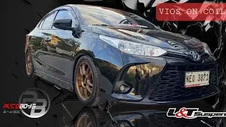 L&T COILOVERS ON TOYOTA VIOS: nabitin sa L&T springs, minodified pa shocks ending coilovers.