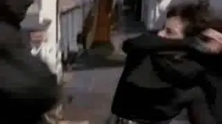 asian woman takes out guards