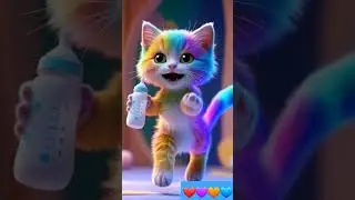 Rainbow cat ! #aiart #cat #shortvideo #funny #catshorts #cutecat #kawaii #kitten #pets #cute