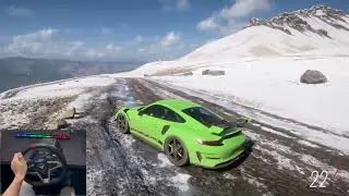 Porsche 911 GT3 Gameplay and Tune setting Forza Horizon 5 Thrustmaster T248