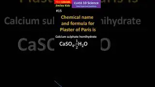 Plaster of Paris Class 10 Science IMP Quesion (15) #shorts #class10science #class10 #ytshorts #viral