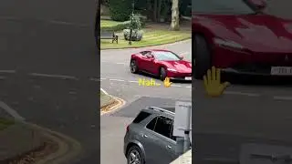 Silent Pearl Red Ferrari Roma refuses the hill 😀 @paulcruse #youtubeshorts #ferrariroma #italian