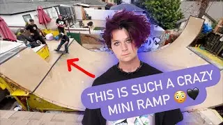 Skating a CRAZY backyard miniramp!!!