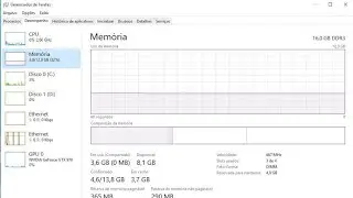 Memória RAM pela METADE. Memória Reservada para Hardware. Minha Resolução