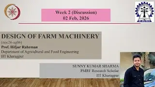 Design of Farm Machinery NPTEL week 2 discussion