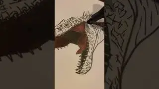 Drawing the Indominus Rex Vs Rexy From Jurassic World