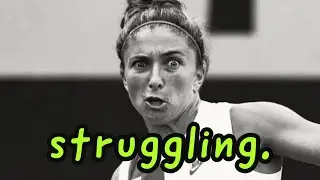 Sara Errani struggling on serve for 3 minutes straight