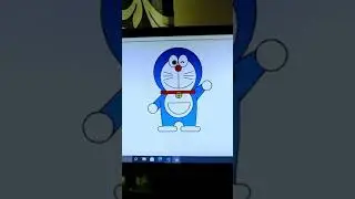 Doraemon! using Python Turtle Graphics #shorts
