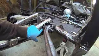 VW Bug Swingaxle to IRS Conversion with Bus 3 rib Transmission Sandrail Buggy Jig