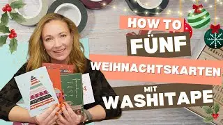 Weihnachts-WASHI TAPE Ideen / 5 Karten mit WASHI TAPE basteln 🎄inkl Rabattcode
