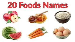20 Food Names For Kids | Learn Food Names | Food Names |