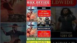 RRR vs Dhurandhar 🔥 | Box Office Comparison | Dhurandhar Beats Worldwide Collection #shorts