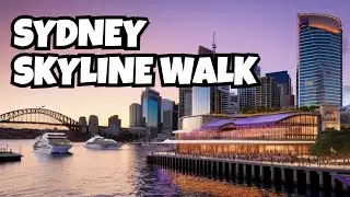 [4K] Sydney Walking Tour: Barangaroo to Darling Harbour | Australia's Iconic Skyscrapers