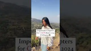 Important Chapters for CAFM June 2024 CS Exams