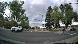 CO DVS S45 takes right of way after pedestrians have cleared crosswalk
