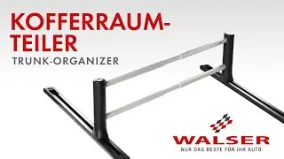 WALSER Premium Kofferraumteiler mit Schienen, hochwertige Gep&auml;ckfixierung im Kofferraum