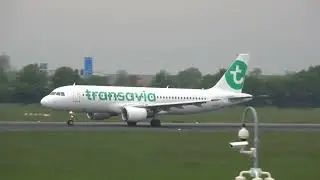 (4K) Transavia Airbus A320 departure from Rotterdam airport