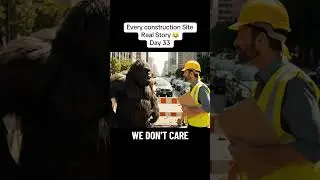 Construction workers really need to speed up their work. #bigfoot #construction #funny #usa #canada