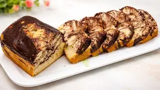 5-Minute Prep Chocolate Biscuit Marble Cake | Oven Baked Soft & Moist