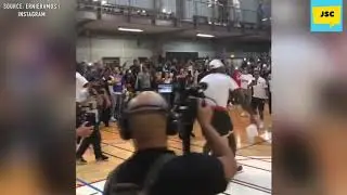 LEBRON JAMES DANCING in his workout and practices