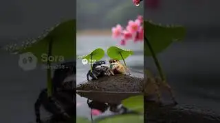 Tiny Pets Find Shelter Under Nature&rsquo;s Umbrella 🍃🌧️#24 #CutePets #PetLovers #Viralshorts #Shorts