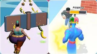 Muscle rush Game And Fat 2 Fit Body Race Challenge 3D #youtubeshort#shortvideo #shorts@JENI GAMES