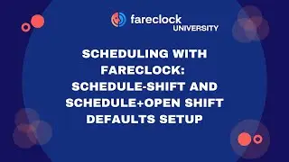 Schedule+Open Shift Setup
