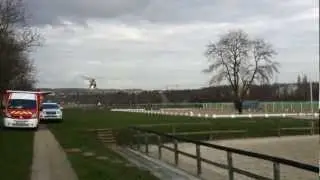 hélicoptère EC145 sécurité civile hippodrome de Maisons-Laffitte