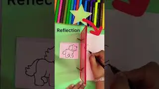 Easy drawing Trick with magic mirror #shorts #youtubeshort #easydrawing #creative #diy