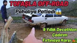 TOFAŞLA OFF ROAD - ZİRVEDE FIRTINALI YAĞMURLU KIŞ KAMPI 🏕