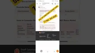 SSC GD score card out !! SSC GD मेरा score card !! ssc GD normalisation marks