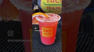 Enjoy the warmer days in Winston-Salem with a blood orange margarita at Taco Mama 🍊 #winstonsalem