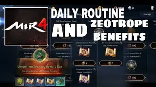 MIR4 DAILY ROUTINE TUTORIAL AND ZEOTROPE BENEFITS MORE TOME SERVER 94..
