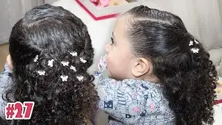 Penteado Infantil fácil para cacheadas opção noivinha #27 | Sr. e Sra. Martinez