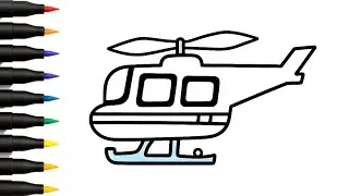 Helicopter Drawing for Kids | Learn to Draw a Cute Helicopter Easily - Step by Step Tutorial 